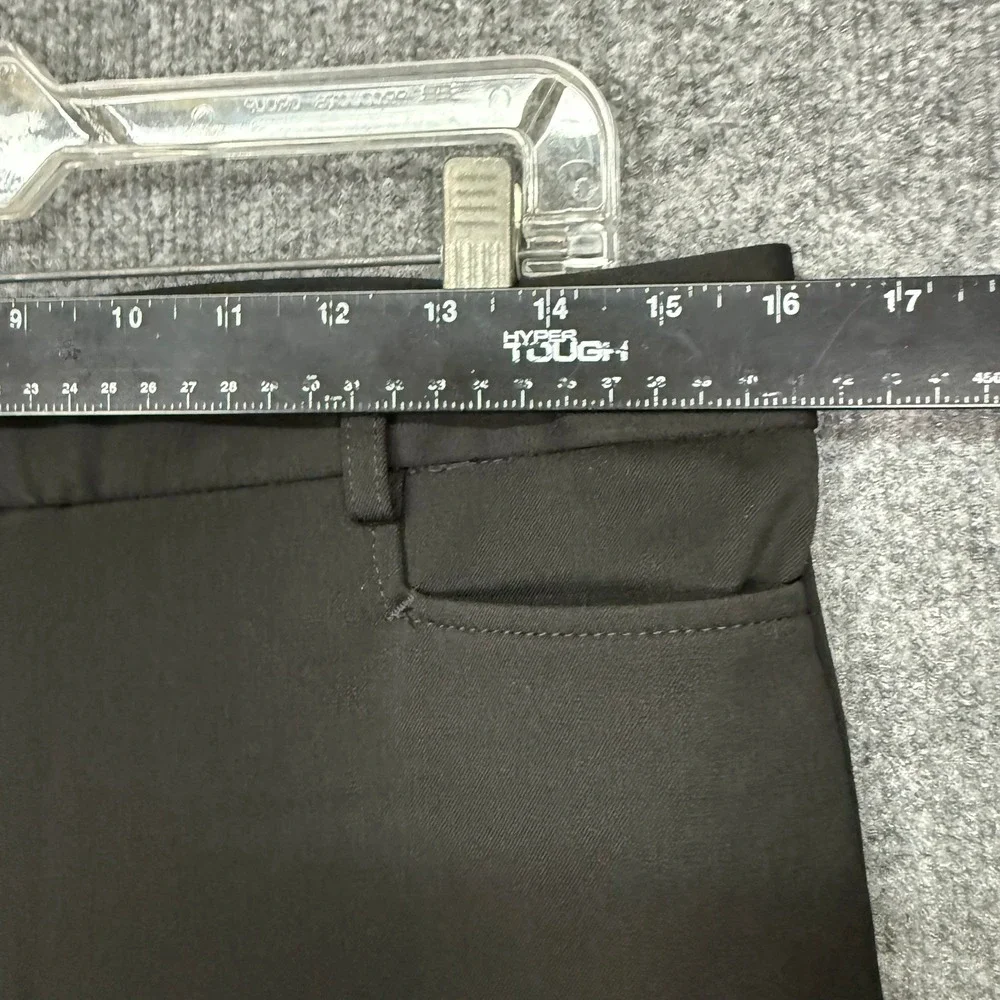 Express Columnist Dress Pants Women 6R Black Straight Leg Mid Rise Stretch Work